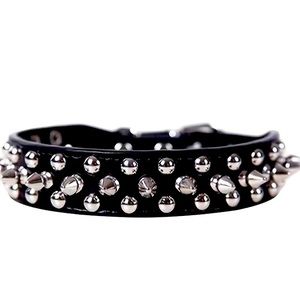 Small - Medium Studded Dog Collar. Comes in Red Or Black